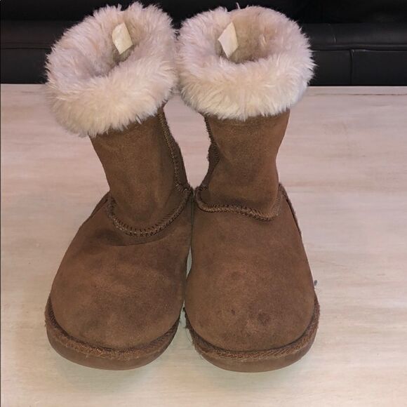 Kids Seychelles brown furry boots size 12 - Picture 2 of 6
